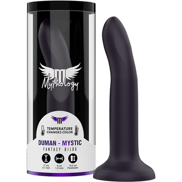 Dildo Thermo-Chiaro Duman Mystic Viola-Rosa, 20 cm senza vibrazione